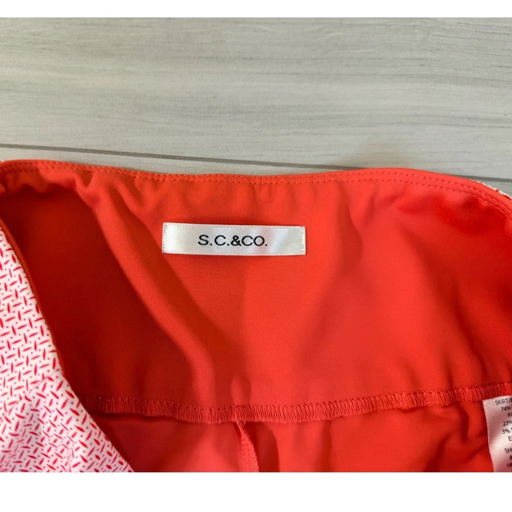 S.C. & Co. Athletic Skort Pink White Sz L Tennis Golf Sporty Activewear - Picture 7 of 8
